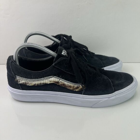 Vans Sk8-Low Animal Print Tiger Black Suede Sneakers Size 9.5 - Picture 4 of 9